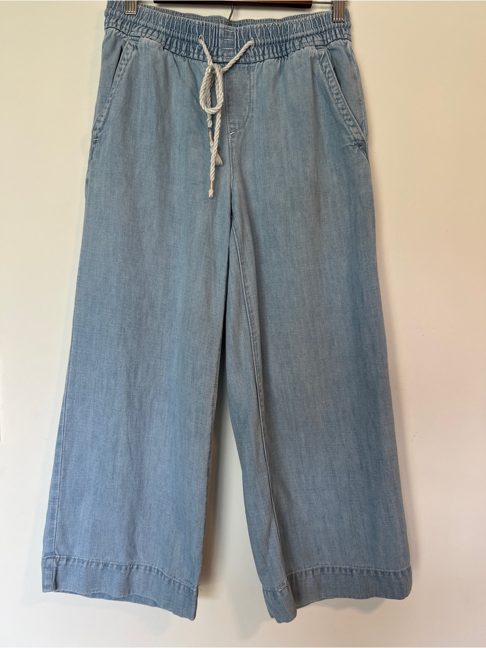 LOFT Light Blue Elastic Waist Denim Pants